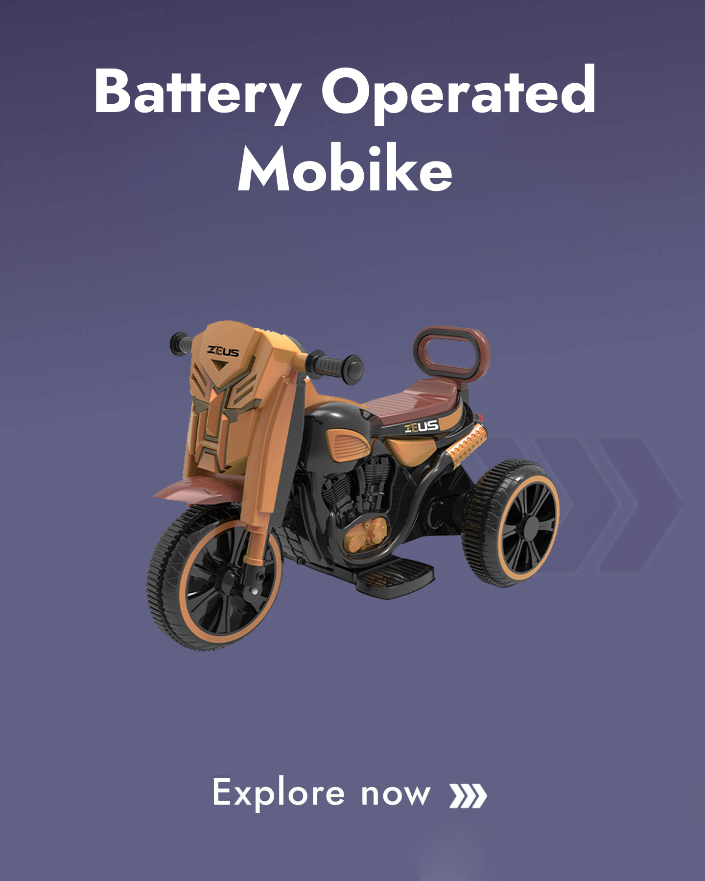 Battery Operated Kids Motorbike — Electric Ride-On Mobike by Tripple Ess Toys